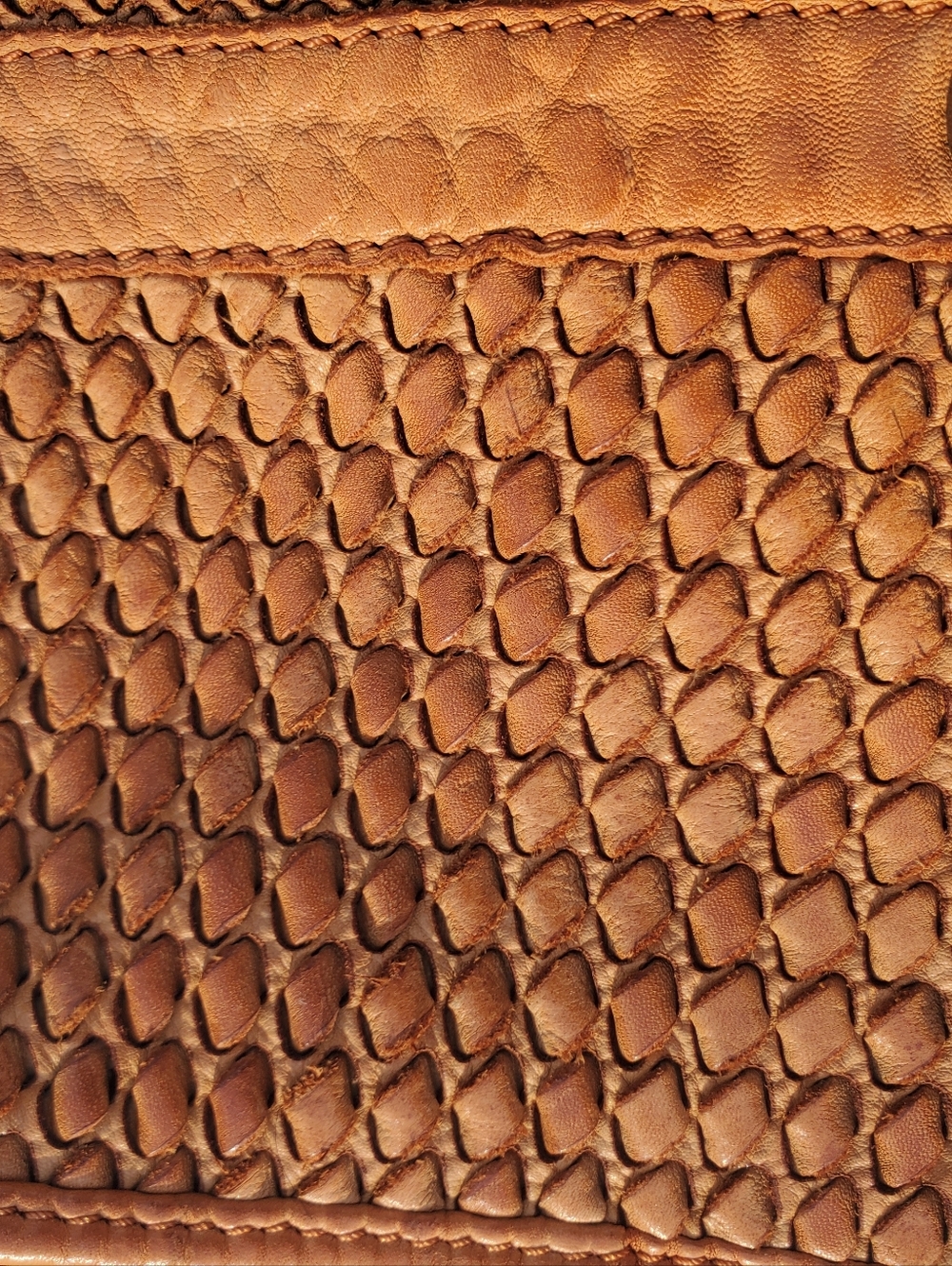Brown Woven Leather Crossbody Bag - Picture 8 of 9
